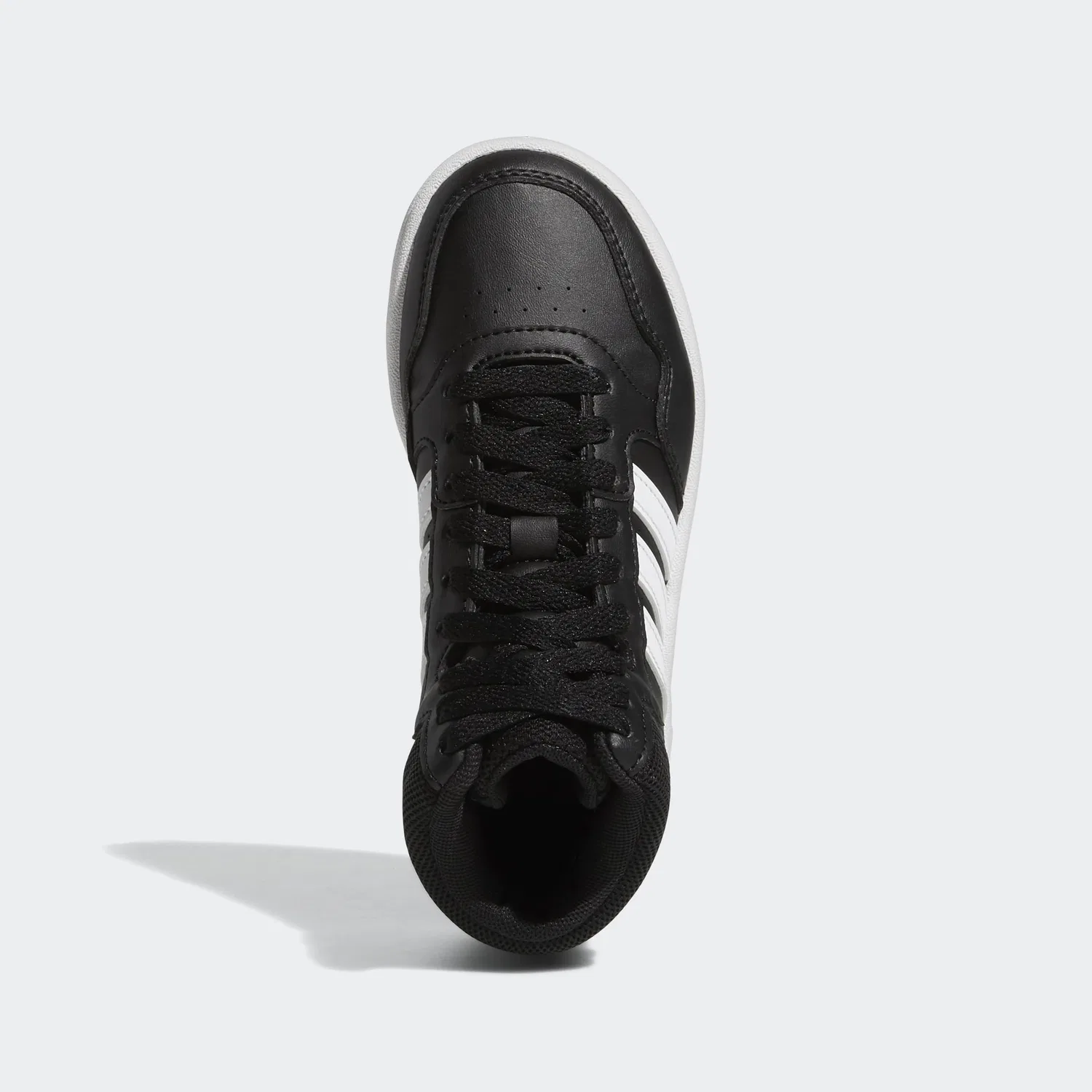Детские кроссовки для мальчиков и девочек Adidas, Hoops Mid, Core Black Cloud White Grey Six — фото 3