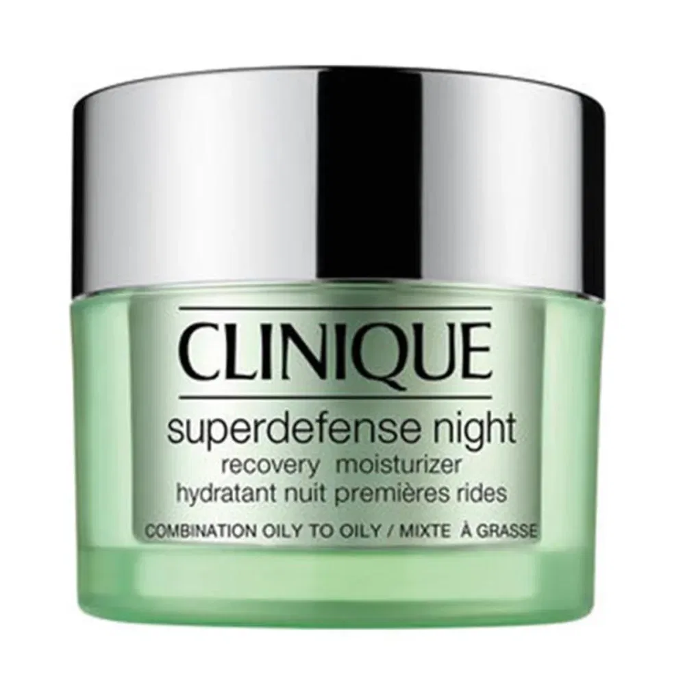 Ночной восстанавливающий крем Superdefense Night Recovery Moisturizer Clinique, зеленый