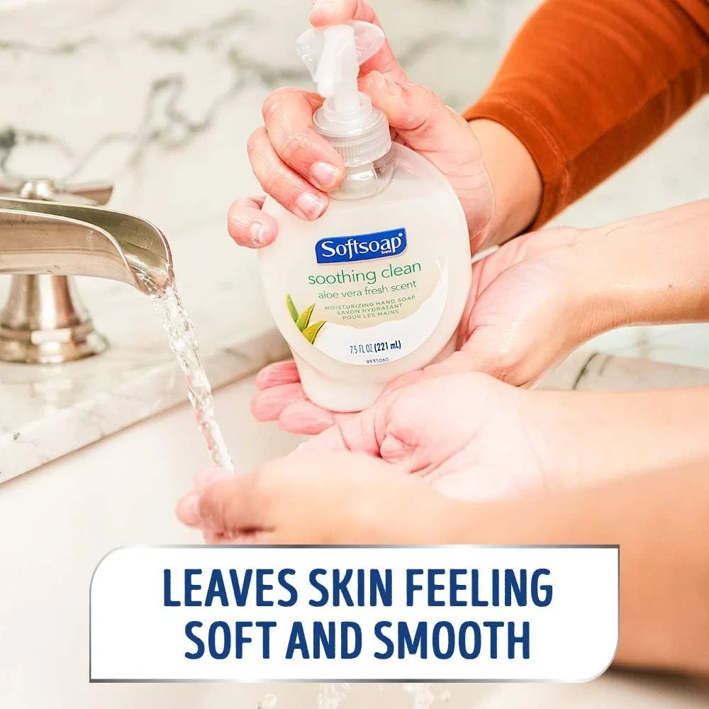 Жидкое мыло для рук с алоэ, Softsoap, 221.8 мл — фото 4