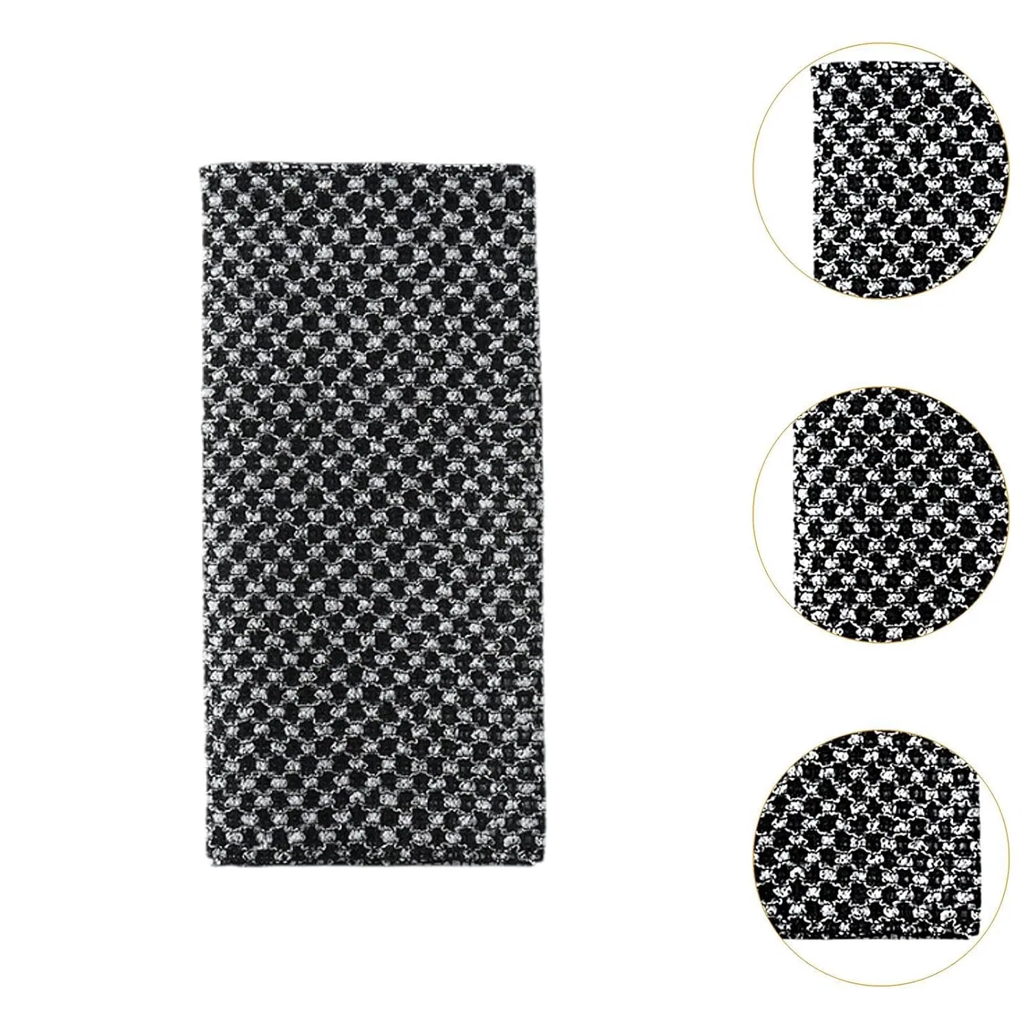 Мочалка для пилинга, Polyester-Baumwolle, ChuYiElegance, 25x100 см, Schwarzes Gitter — фото 3