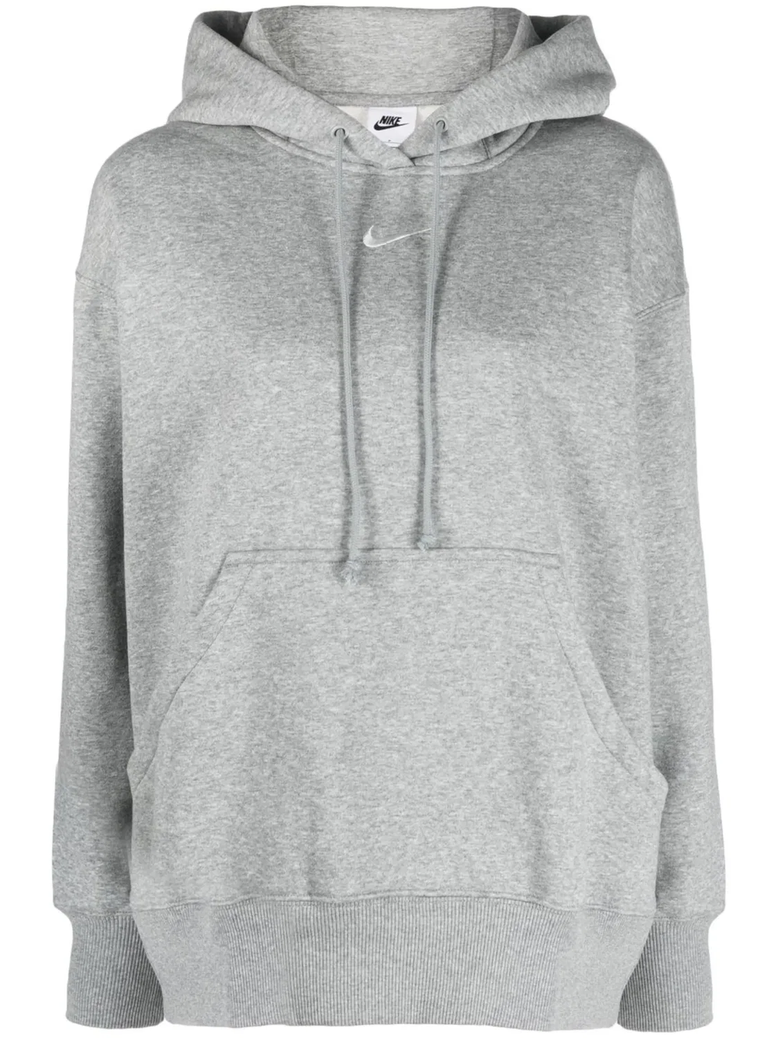 Худи с Oversize Меланжем и Шнурком Nike, серый