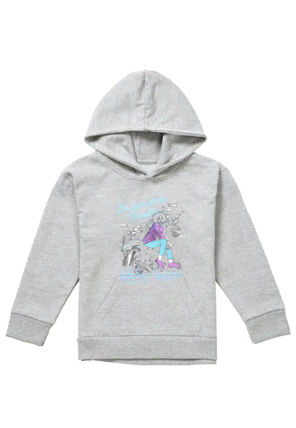 Детский худи с капюшоном Baby Tonight Youth Kids Pull-over Hoodie Whitney Houston, Grey
