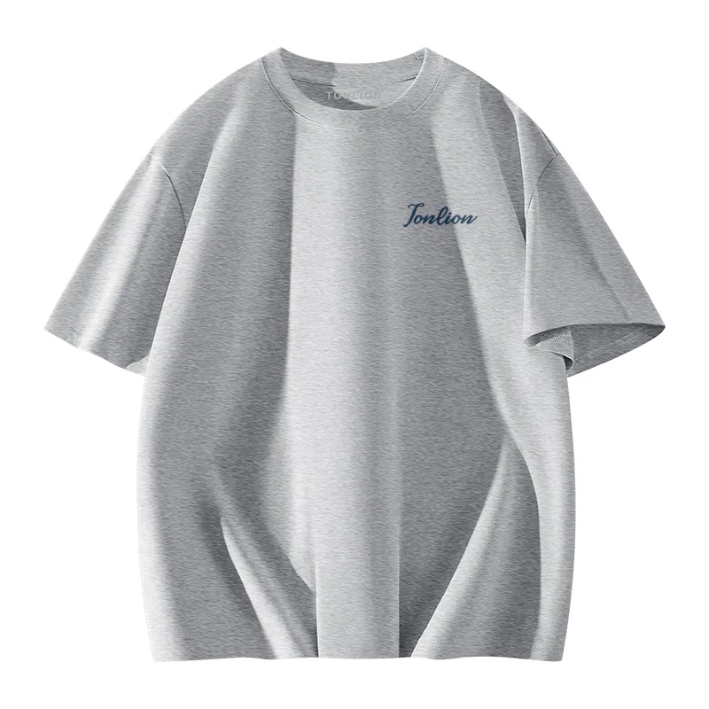 Детская футболка хлопковая с круглым вырезом Tonlion, Heather Grey