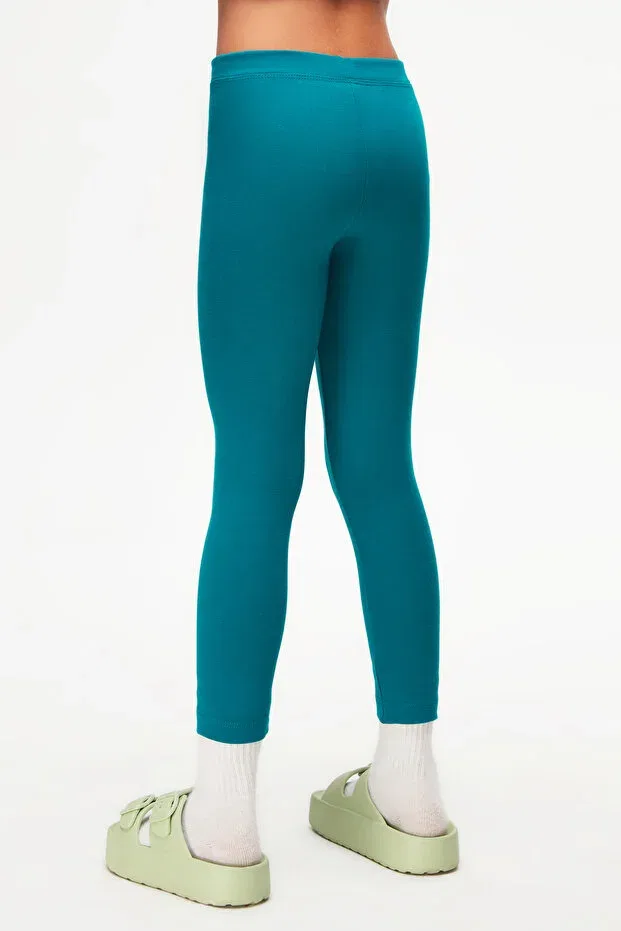 Детские леггинсы для девочек хлопковые Basics Lovetti, Pacific — фото 4