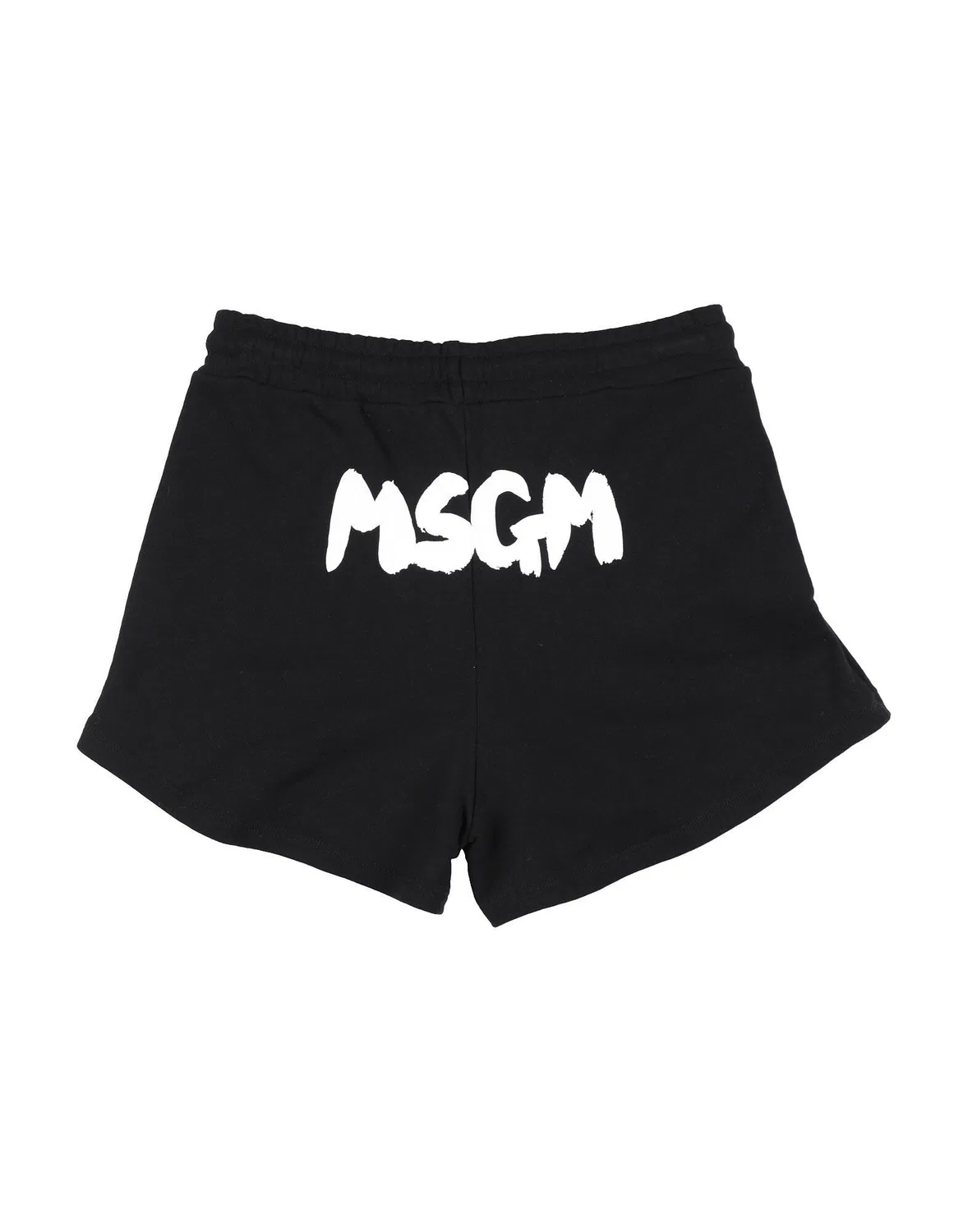 Шорты из футера с принтом Msgm, черный — фото 2