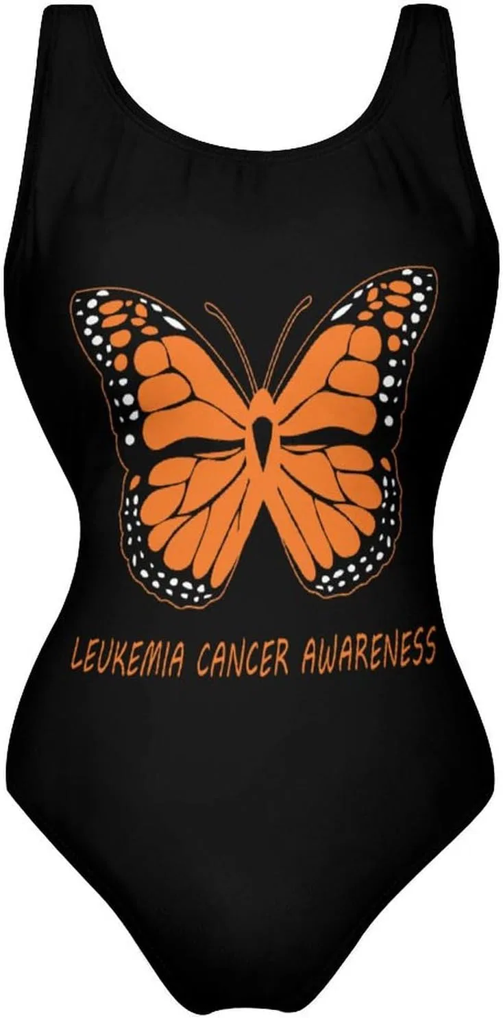 Женский цельнокроеный купальник с эффектом утяжки, Leukemia Cancer Awareness — фото 4