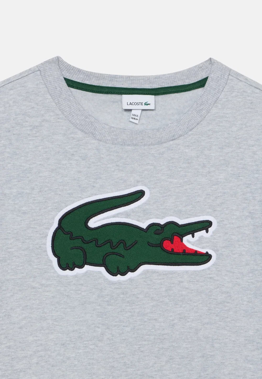 Толстовка унисекс с аппликацией и круглым вырезом Lacoste, Argent Chine Heather — фото 3