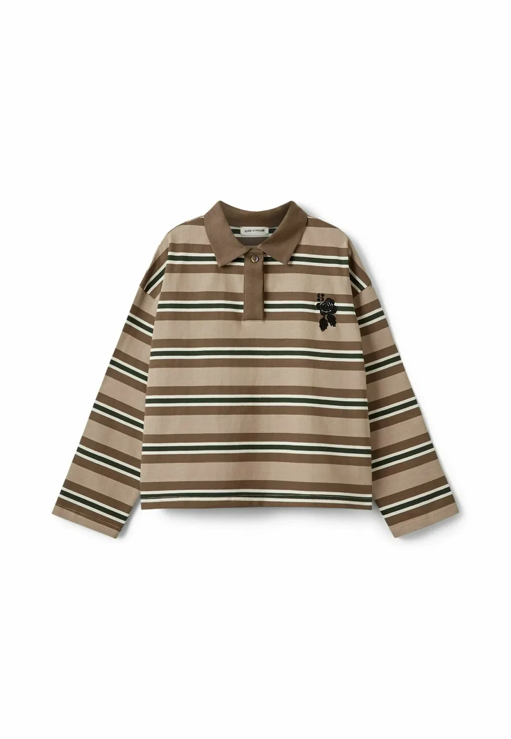 Priasy - топ с длинными рукавами Sofie Schnoor, Brown Striped
