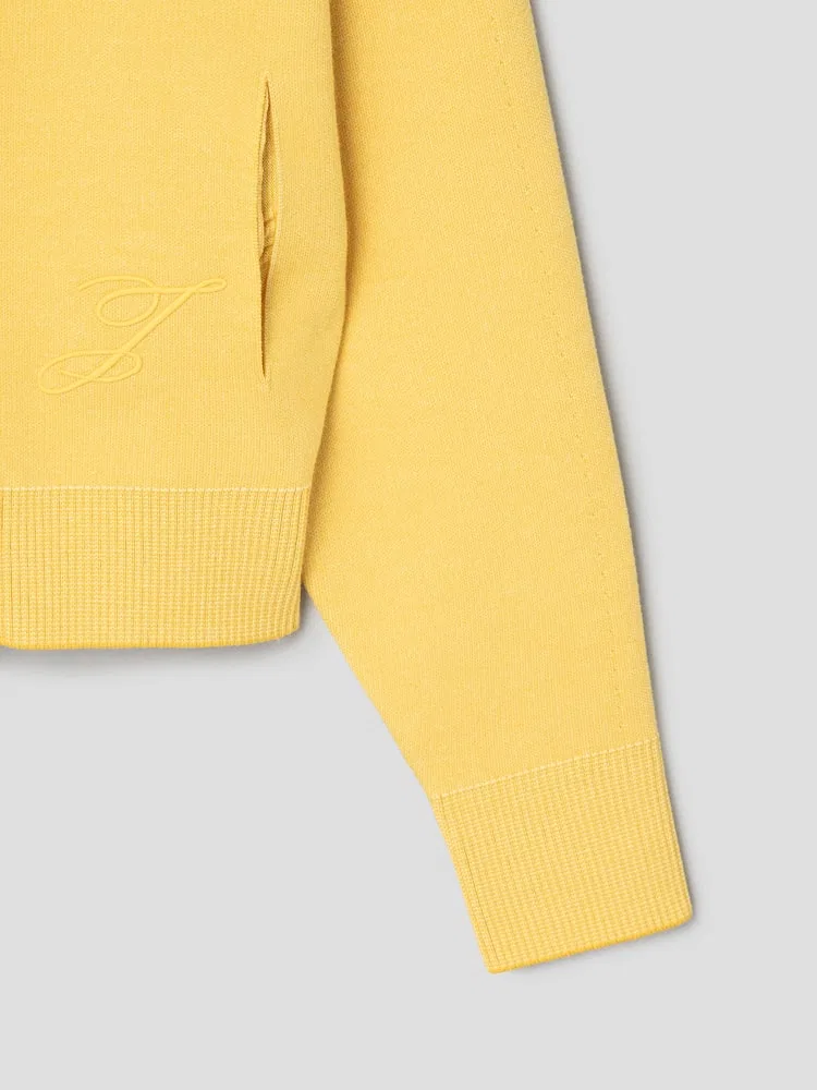 Кардиган вязаный оверсайз Le Cardigan Lavande JACQUEMUS, Yellow — фото 4