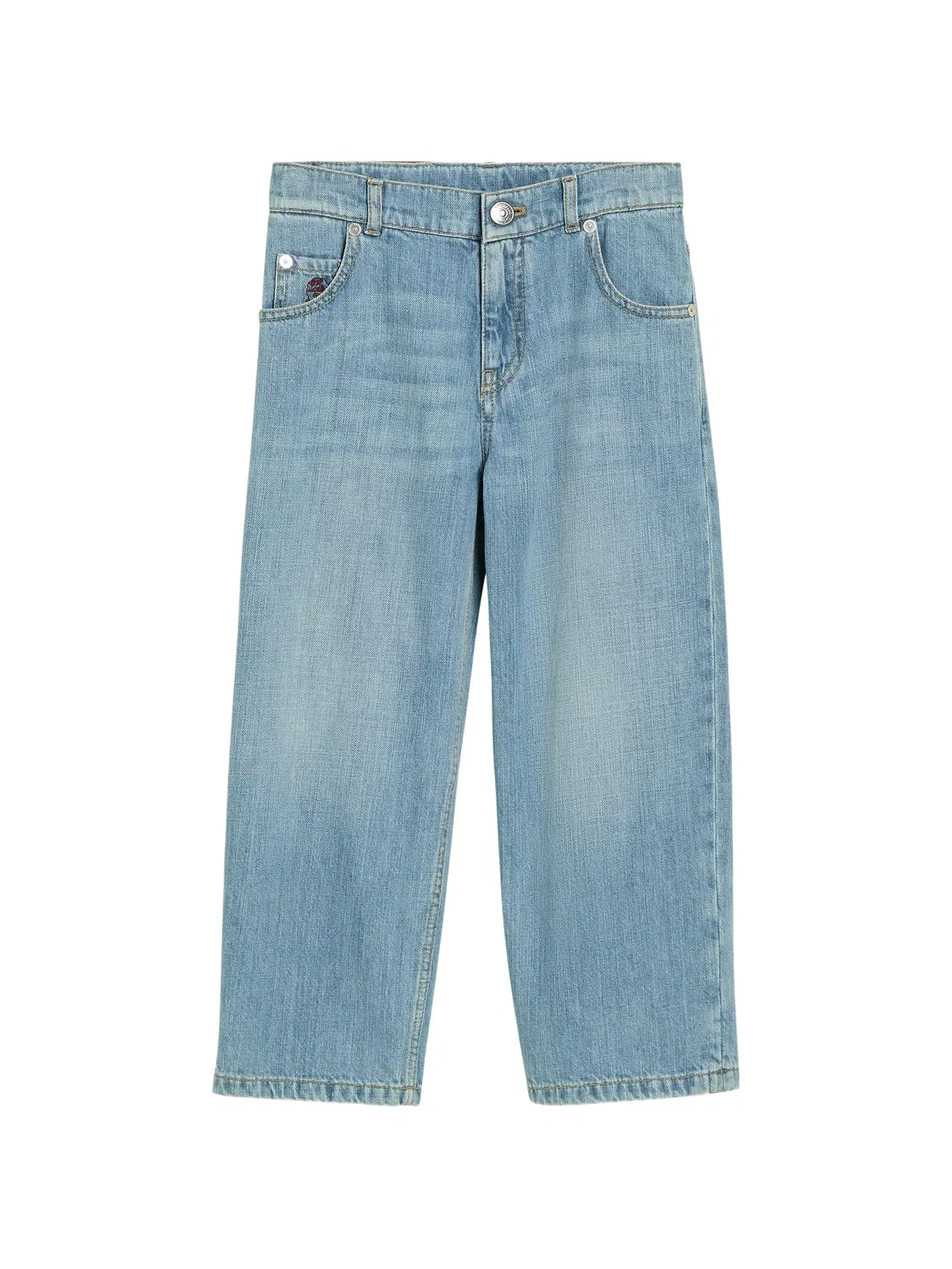 Джинсы с логотипом Brunello Cucinelli Kids, синий