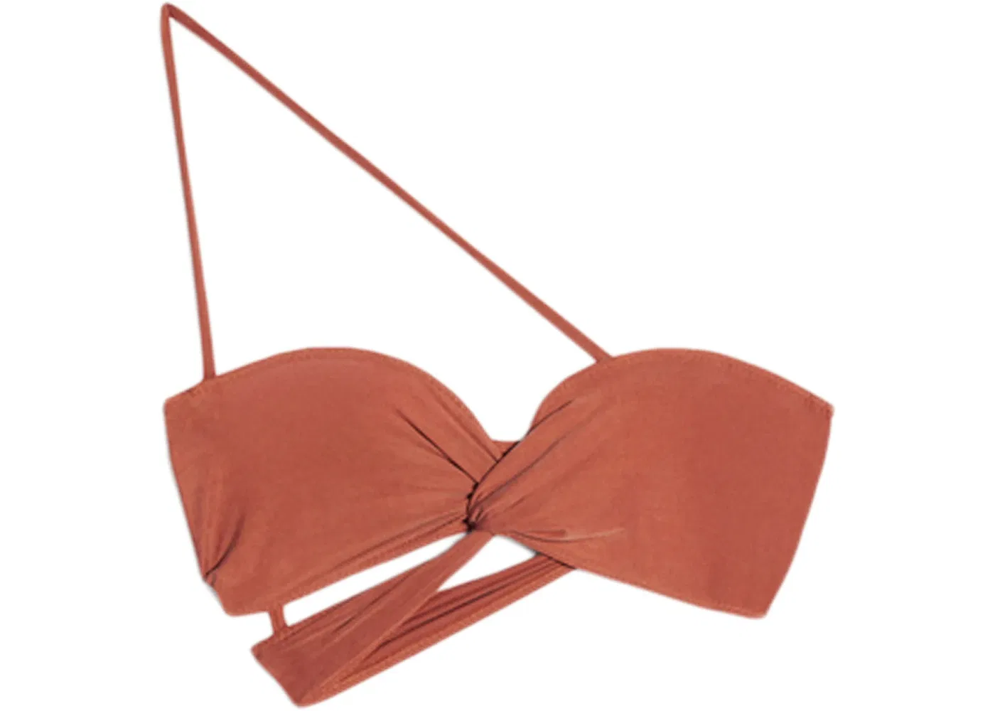 Женский асимметричный топ с закрученным лифом Le Bandeau Espelho Jacquemus, красный