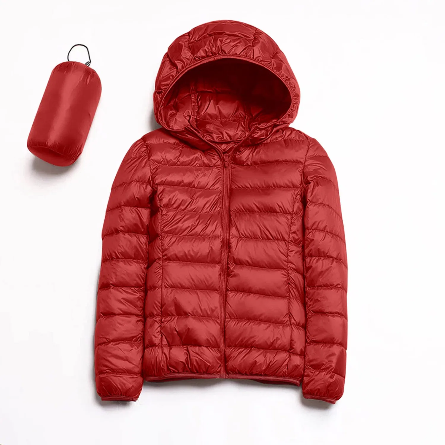 Женская куртка с капюшоном, утепленная, белая, стеганая, Rosso — фото 4