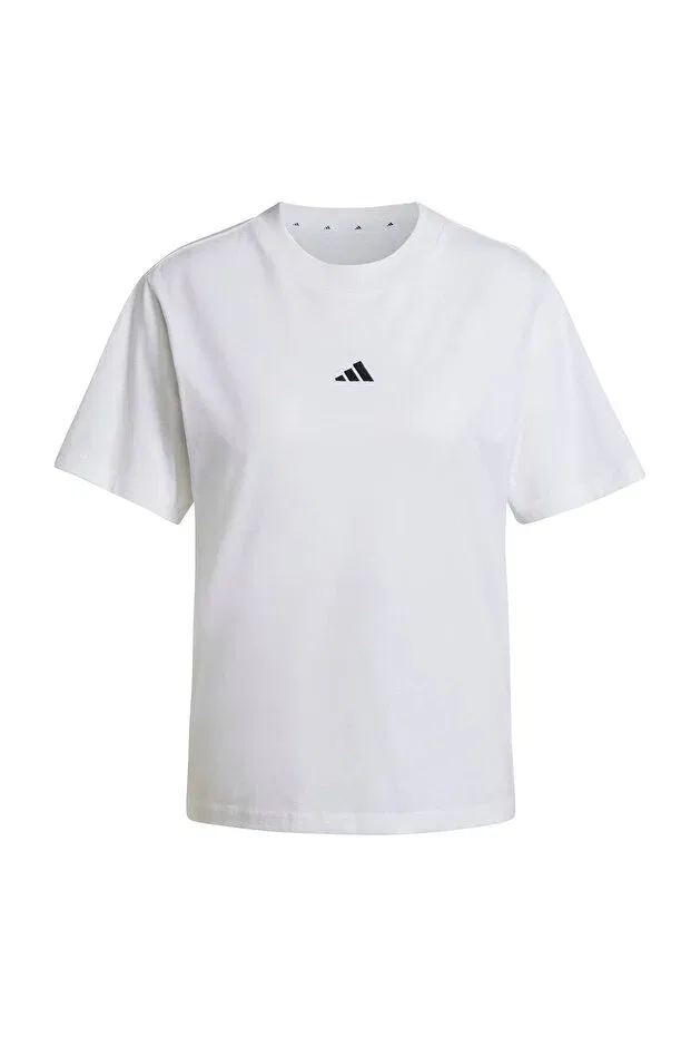 Женская футболка хлопковая Adidas, White — фото 4