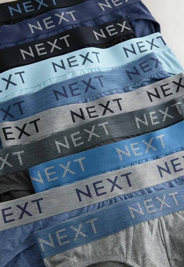 Трусы из хлопка с эластаном Ten pack Next Grey Marl, серый — фото 3
