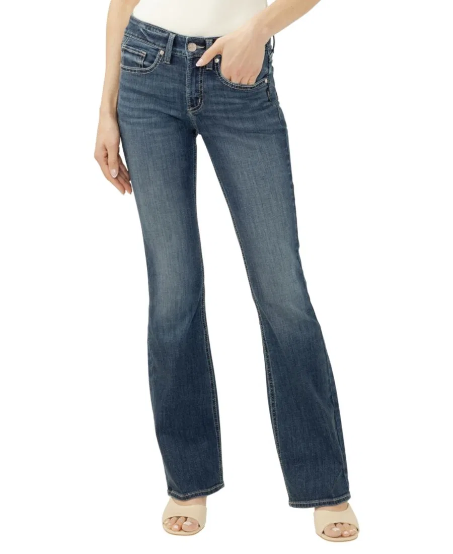 Джинсы женские Suki Mid-Rise Bootcut Luxe Stretch Silver Jeans Co., Sundown