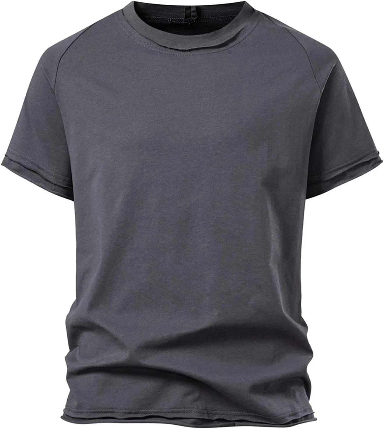 Мужская футболка с круглым вырезом длинная Athletic, Dark Gray — фото 2