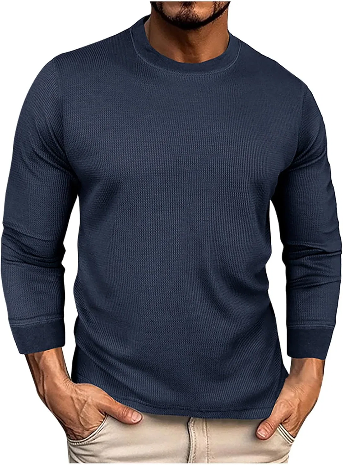 Мужская длинная футболка для бега Athletic Workout Slim Fit, Blue