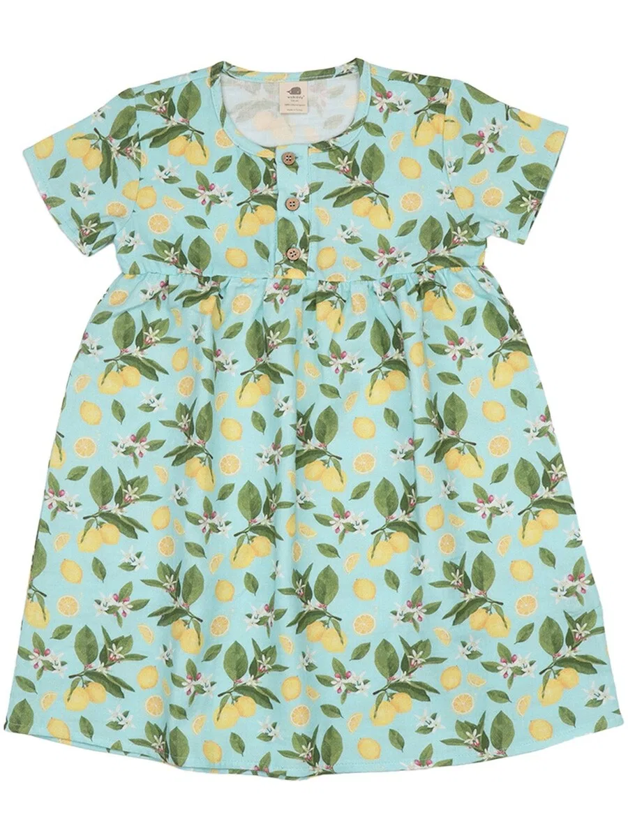 Платье Walkiddy 'Citrus Bloom' голубого цвета