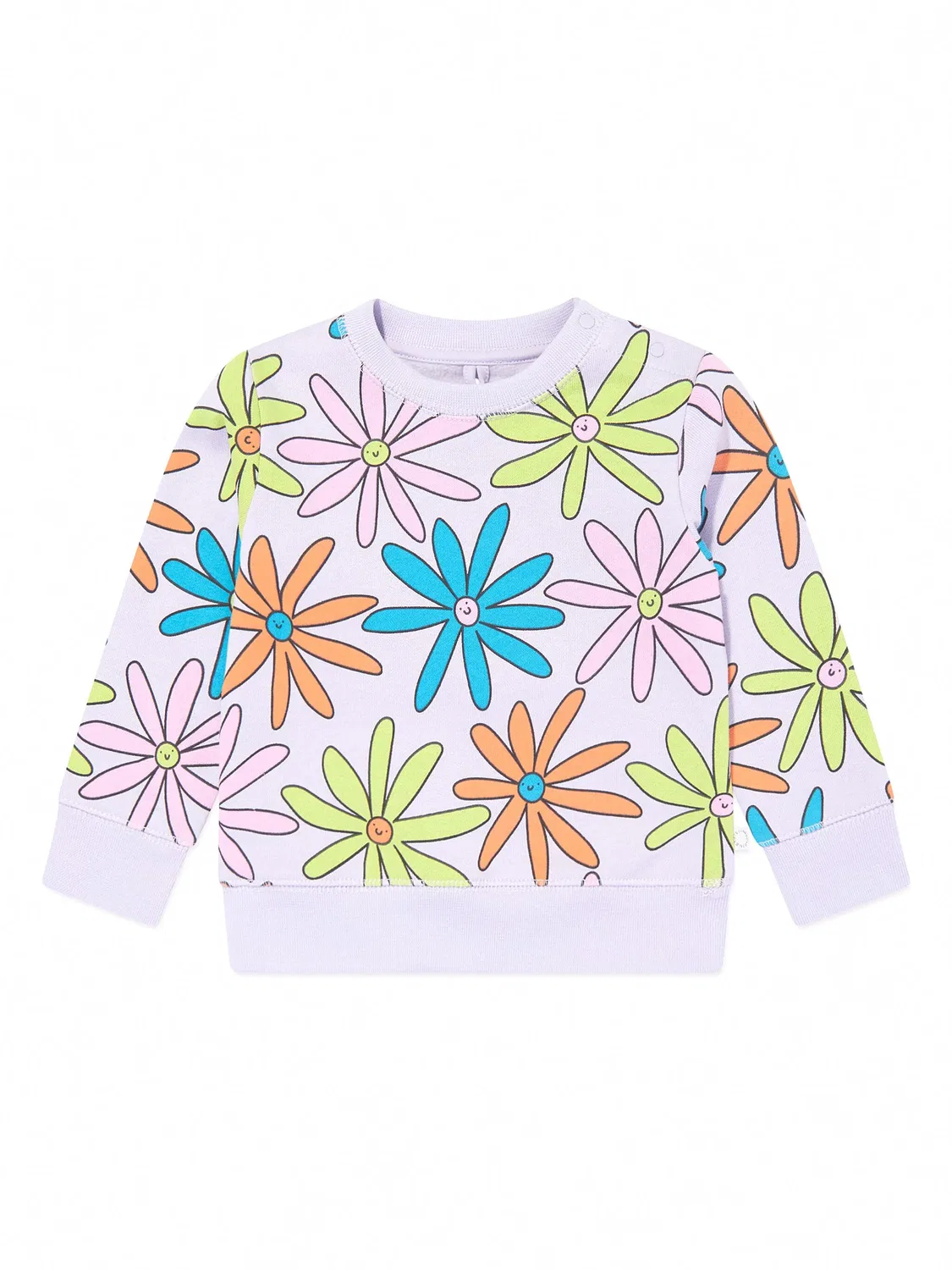 Свитшот с цветочным принтом Stella McCartney, фиолетовый