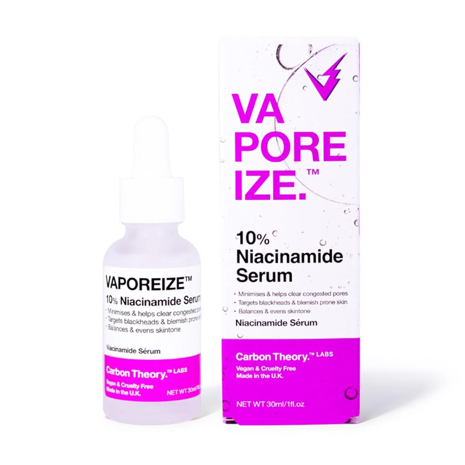 Сыворотка для лица Niacinamide 10% Carbon Theory VaPOREize, 30 мл