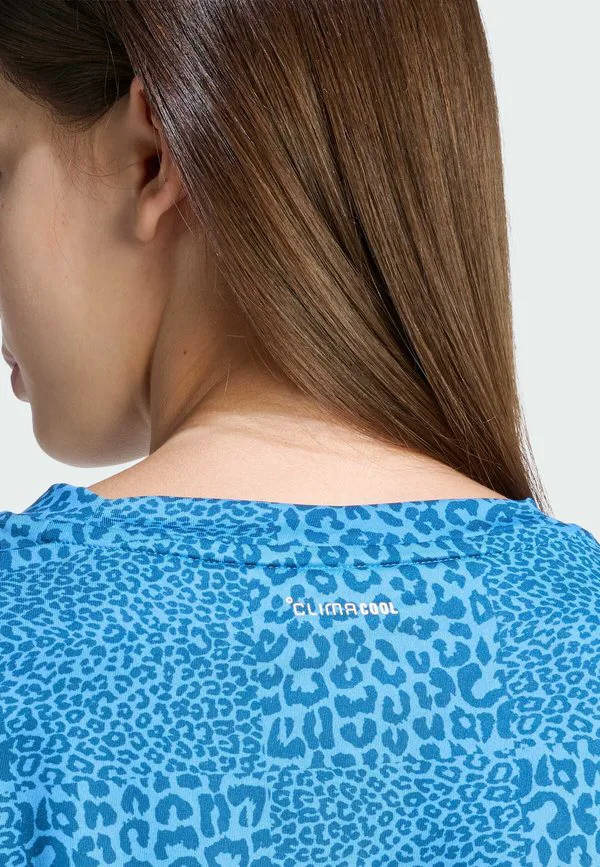 Футболка с изображением будущих икон спорта. Adidas Performance, Ray Blue Dusky Petrol Dusky Petrol — фото 4