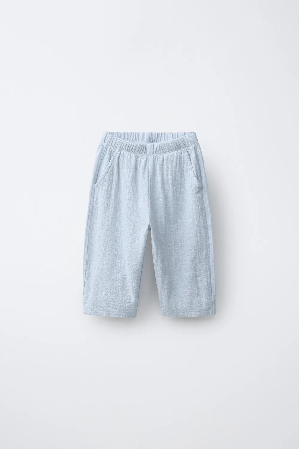Брюки из комбинированной ткани ZARA, Bluish