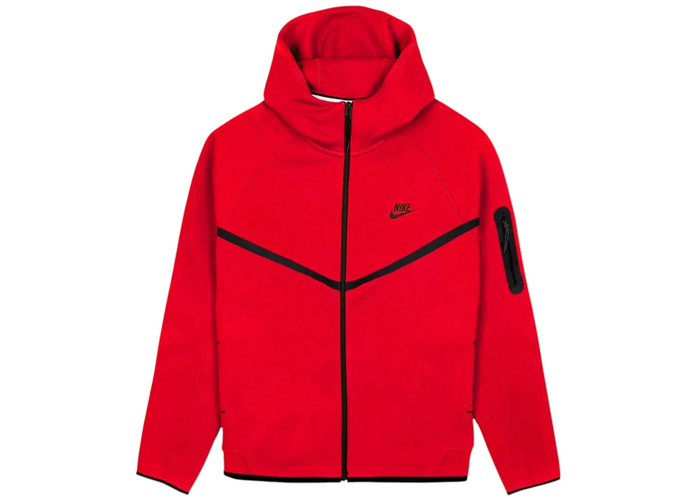Мужское худи с длинным рукавом Nike Tech Fleece Windrunner, Gym Red Black