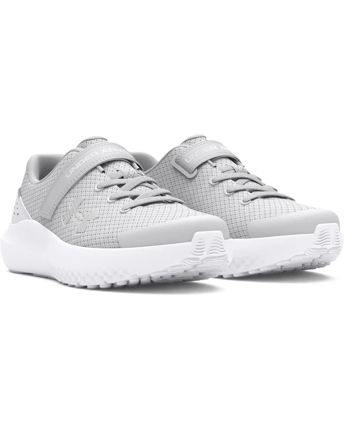 Детские беговые кроссовки для девочек с сетчатым верхом Under Armour 3027109, Grey — фото 4