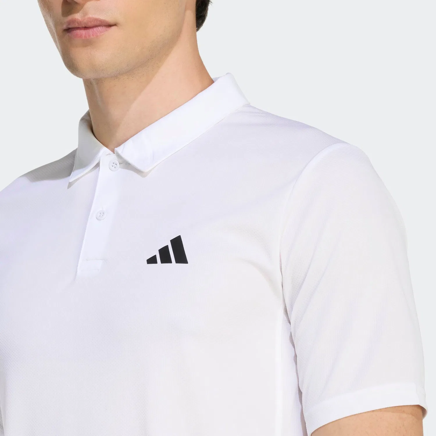 Мужское поло с вентиляцией Adidas Performance, White — фото 4