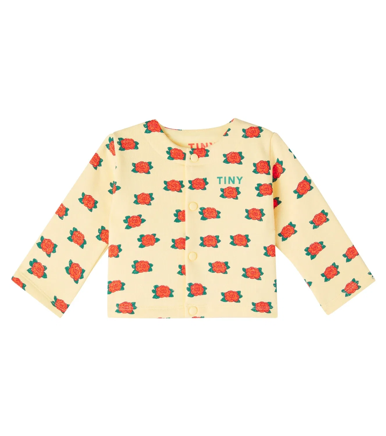 Детский кардиган с цветочным узором Tinycottons, желтый