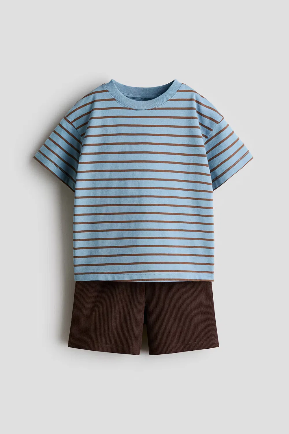 Комплект из двух футболок H&M, Hellblau/Braun Gestreift