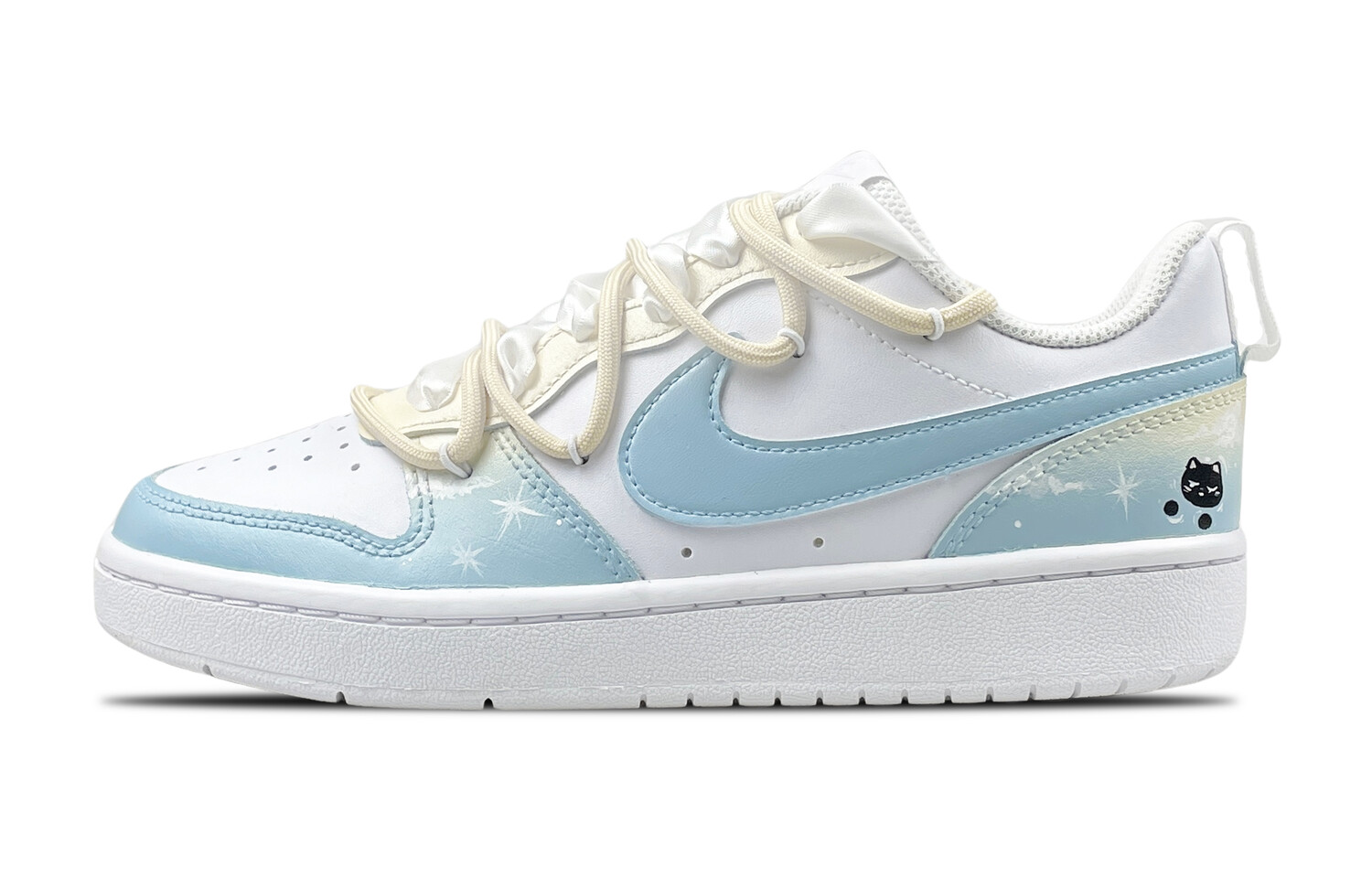 

Кроссовки Nike Court Borough Skateboarding Shoes Women's Low-top Yellow, синий