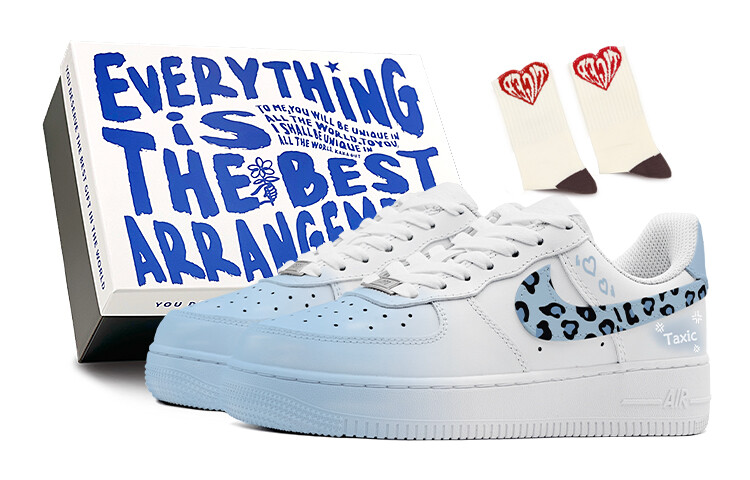 

Кроссовки Nike Air Force 1 Skateboarding Shoes Men Low-top Blue, синий/белый