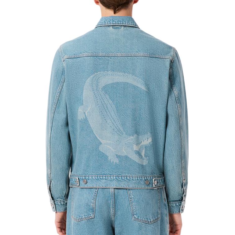 LACOSTE Джинсовая куртка мужская MKU в светло-голубом дениме, MKU/Light Denim Blue — фото 3