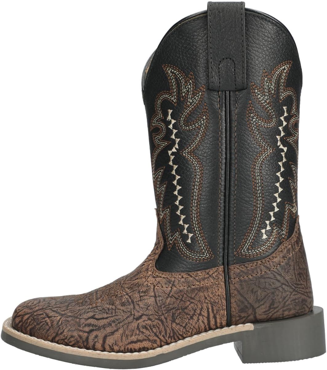 

Детские вестерн-бутсы Smoky Mountain Presley с квадратным носком, коричневые и черные, 3320Y Smoky Mountain Boots