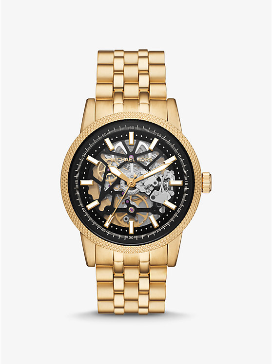 

Крупные часы Hutton золотистого оттенка Michael Kors, золотой
