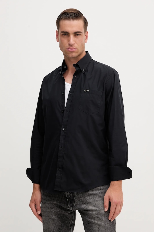 

Хлопковая рубашка Paul&Shark, черный