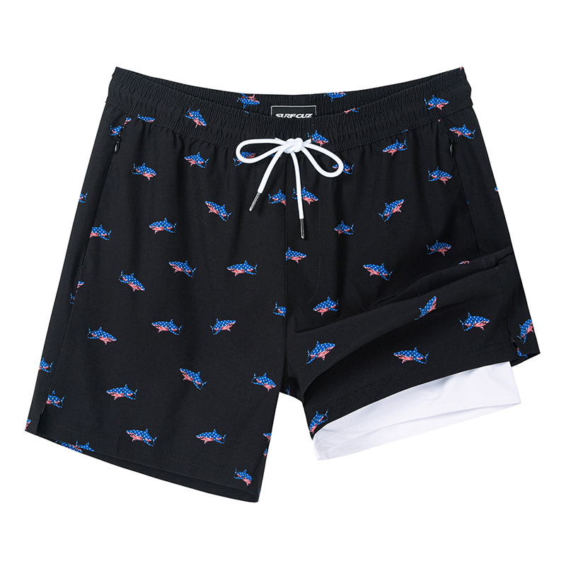 

SURFCUZ Пляжные шорты мужские Black Shark