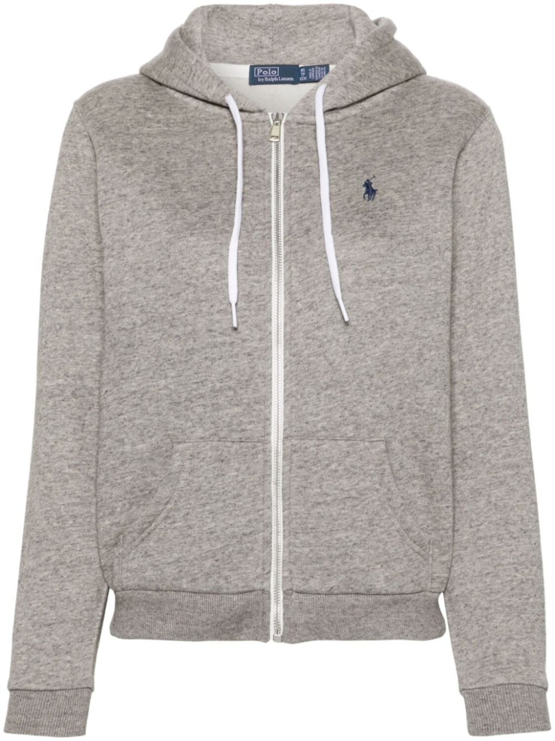 

Polo Ralph Lauren худи на молнии с вышивкой Polo Pony, серый