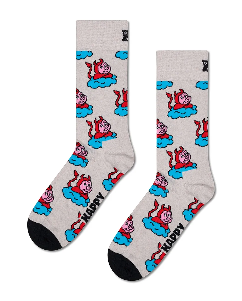 

Носки с плохой свиньей Happy Socks, светло-серый