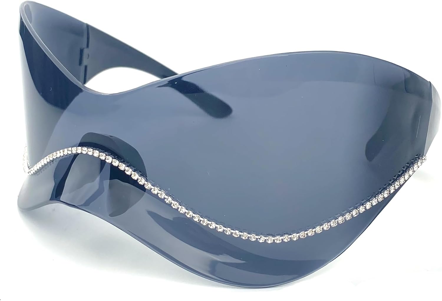 

Сверкающие солнцезащитные очки со стразами для женщин, модные очки в стиле Y2k с бриллиантами, стильные солнцезащитные очки 2000-х годов, аксессуары Y2k для женщин mincl, Black