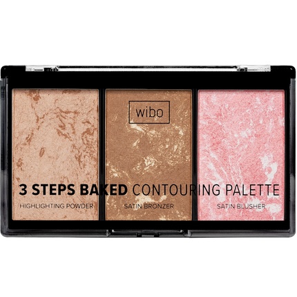 

Палитра для контуринга 3 Steps Baked - 10 г Wibo