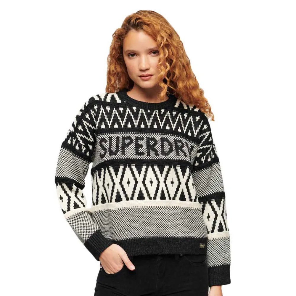 

Свитер Superdry Branded Pattern, серый