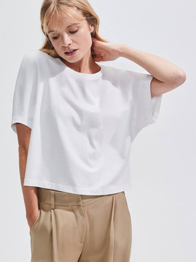 

Короткий рукав футболка Boxy Ro&Zo, White