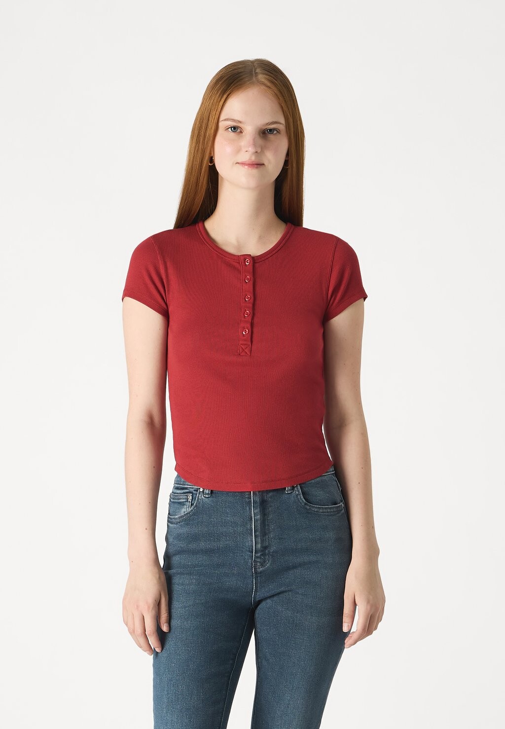 

Базовая футболка HENLEY BDG Urban Outfitters, красный