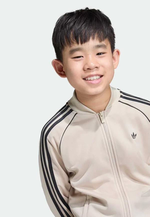 Толстовка на молнии sst track Adidas Originals, Stone Khaki/Black — фото 3