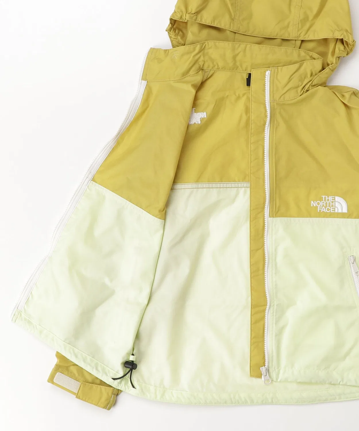 Ветровка детская The North Face Compact Jacket из нейлона, жёлто-зелёная — фото 4