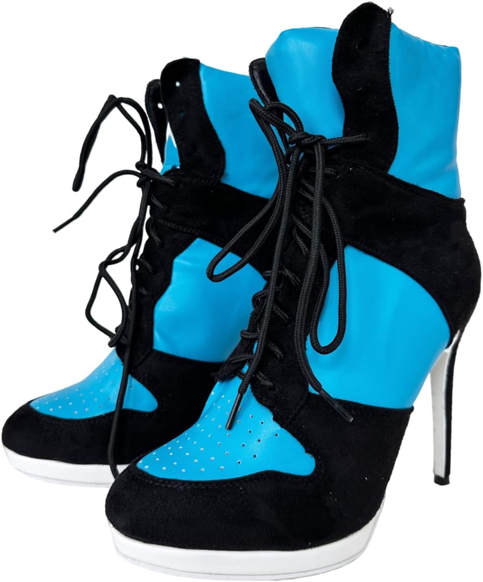 

Ботильоны Frankie Hsu Stiletto Sport с высокой шпилькой для баскетбола, черные замшевые классические белые кроссовки-бутсы, дизайнерская обувь больших размеров для женщин и мужчин