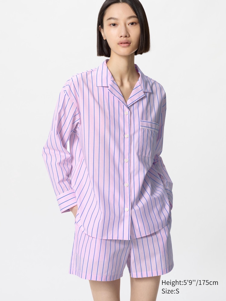 

Пижама полосатая Uniqlo, цвет 11 розовый