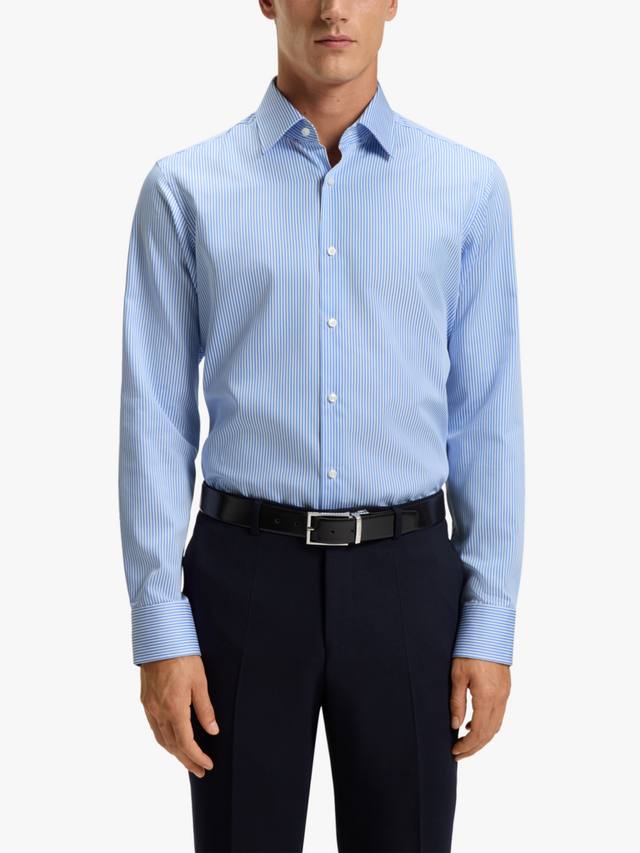 

BOSS Regular Fit полоска хлопковая рубашка HUGO BOSS